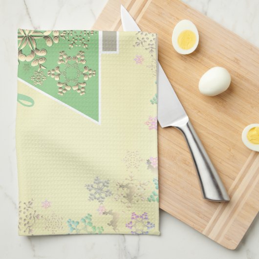 Kerstboom & Sneeuw Theedoek (Quarter Fold)