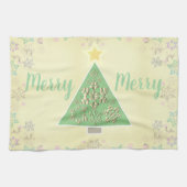 Kerstboom & Sneeuw Theedoek (Horizontaal)