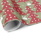 Kerstboom Sneeuw Vakantie Cadeaupapier (Rol Hoek)