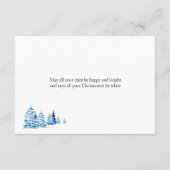 Kerstboom Sneeuw Vrolijk Kerstfeest Informatiekaartje (Achterkant)