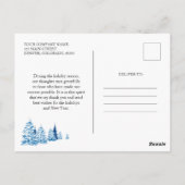 Kerstboom Sneeuw Vrolijk Kerstfeest Zakelijk Briefkaart (Achterkant)
