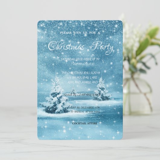 Kerstboom, Sneeuwgezelschap Kaart (Staand voorkant)