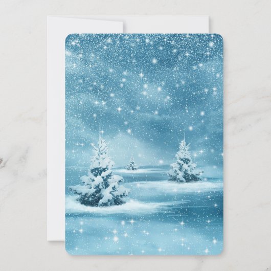 Kerstboom, Sneeuwgezelschap Kaart (Achterkant)