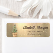 Kerstboom, Sneeuwgoudfeestdag Etiket (Insitu)