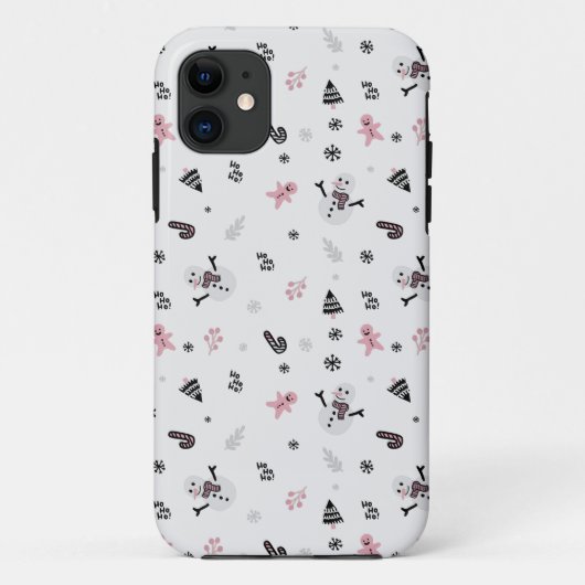 Kerstboom Sneeuwman Snoepstok Patroon Case-Mate iPhone Case (Achterkant)