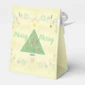 Kerstboom sneeuwvlok gunst doos bedankdoosjes (Achterkant)