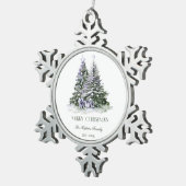 Kerstboom sneeuwvlok ingelijst Ornament (Rechts)