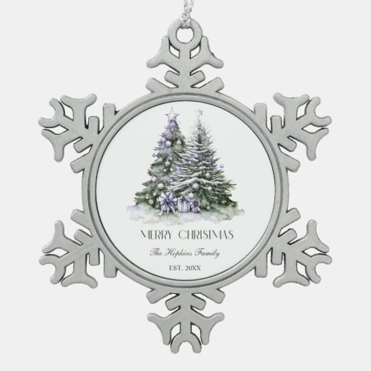 Kerstboom sneeuwvlok ingelijst Ornament (Voorkant)