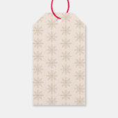 Kerstboom Sneeuwvlok Patroon Cadeaulabel (Achterkant)