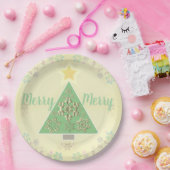 Kerstboom/sneeuwvlok/rendier Papieren Bordje (Feest)