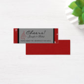 Kerstboom sneeuwvlok rood bruiloft Drink tickets Mini Visitekaartjes (Bureau)
