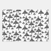 Kerstboom, sneeuwvlokken Kerst Feestdagen Inpakpapier Vel (Voorkant 3)