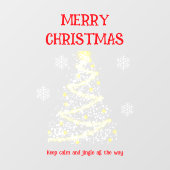 Kerstboom & Sneeuwvlokken Ramenstickers Raamsticker (Vel)