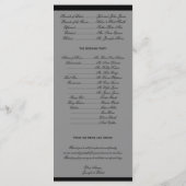 Kerstboom Sneeuwvlokken Rode bruiloft programma Programmakaart (Achterkant)