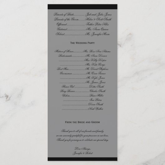 Kerstboom Sneeuwvlokken Rode bruiloft programma Programmakaart (Achterkant)