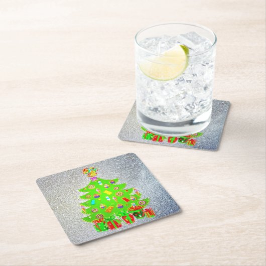 kerstboom Snoep Kartonnen Onderzetters (Insitu)