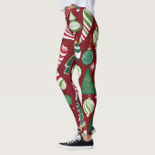 kerstboom snoep ornamenten leggings (Links)