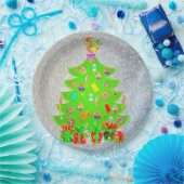 kerstboom Snoep Papieren Bordje (Feest)