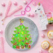 kerstboom Snoep Papieren Bordje (Feest)