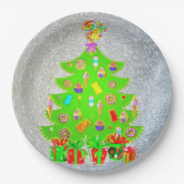 kerstboom Snoep Papieren Bordje