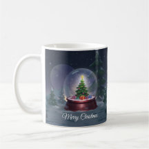 Kerstboom Snow Wereldbol Square Sticker