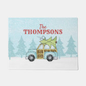 Kerstboom Snowflake Auto op maat Deurmat (Voorkant)