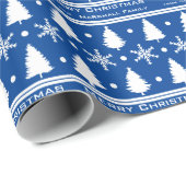 Kerstboom Snowflake Pick Your Color Cadeaupapier (Rol Hoek)