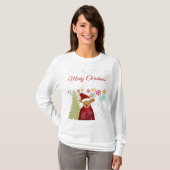  kerstboom Snowflake Reindester T-shirt (Voorkant volledig)