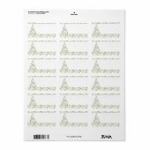 Kerstboom Snowflake Swirl-kerstlabel Etiket (Full Sheet)