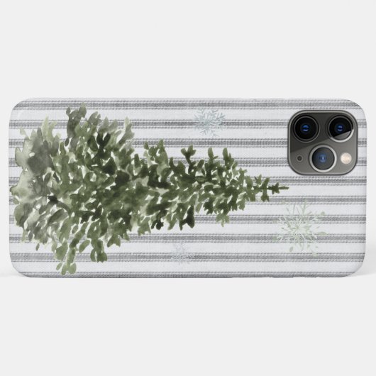 Kerstboom Snowflakes smaakstreep Case-Mate iPhone Case (Achterkant (horizontaal))