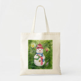kerstboom Snowman-Canvas tas