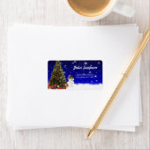 kerstboom, Snowman Etiket (Insitu)