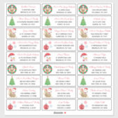 kerstboom Snowman Familieladabel Sticker (Vel)