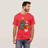 Kerstboom Snowman Holiday Cute T-shirt (Voorkant volledig)