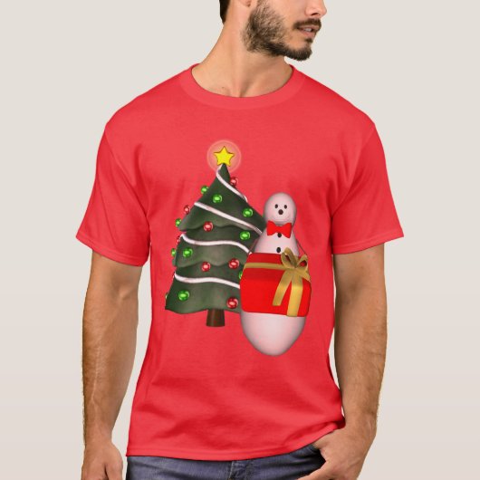 Kerstboom Snowman Holiday Cute T-shirt (Voorkant)