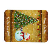 kerstboom Snowman Magneet (Horizontaal)