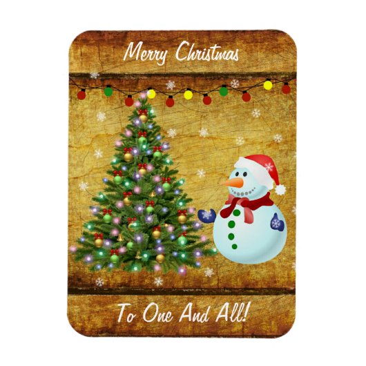 kerstboom Snowman Magneet (Verticaal)