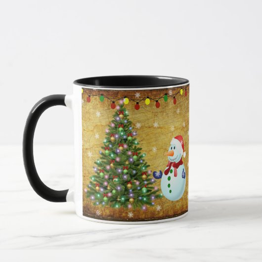 kerstboom Snowman Mok (Links)