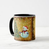 kerstboom Snowman Mok (Voorkant links)
