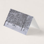 Kerstboom, Snowman, Sneeuwscène Vette Kaart (Achterkant)