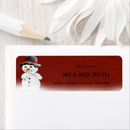 kerstboom, Snowman-spellinglabel Etiket