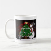 kerstboom Snowman Surprise Art Print Koffiemok (Links)