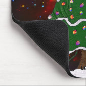 kerstboom Snowman Surprise Art Print Muismat (Hoek)