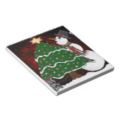 kerstboom Snowman Surprise Art Print Notitieblok (Schuin)