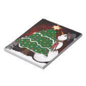 kerstboom Snowman Surprise Art Print Notitieblok (Linkerzijde)
