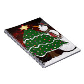 kerstboom Snowman Surprise Art Print Notitieboek (Rechterzijde)