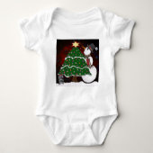 kerstboom Snowman Surprise Art Print Romper (Voorkant)