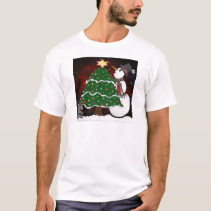 kerstboom Snowman Surprise Art Print T-shirt