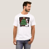 kerstboom Snowman Surprise Art Print T-shirt (Voorkant volledig)