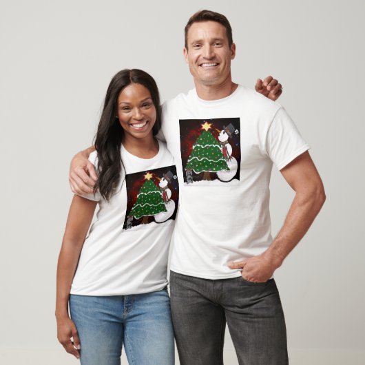 kerstboom Snowman Surprise Art Print T-shirt (Unisex)